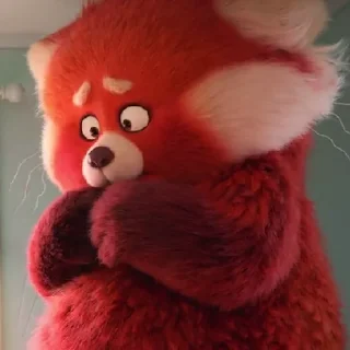 😞 emoji Turning Red - Mei Panda Telegram sticker 12 of 45
