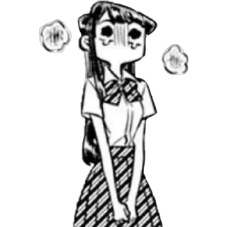 😰 emoji Komi-San Telegram sticker 20 of 30