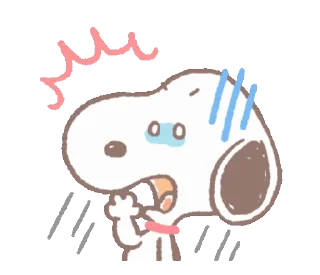 😱 emoji Snoopy animated stickers Telegram sticker 16 of 46