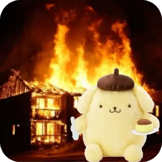 🔥 emoji pompompurin Telegram sticker 18 of 37