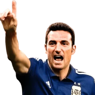 ☝️ emoji Lionel Scaloni Telegram sticker 8 of 32