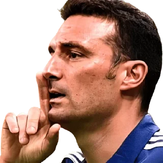 🤫 emoji Lionel Scaloni Telegram sticker 20 of 32