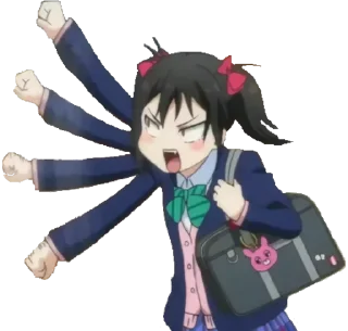 😠 emoji Nico Yazawa by @Chris_Vicious Telegram sticker 15 of 116