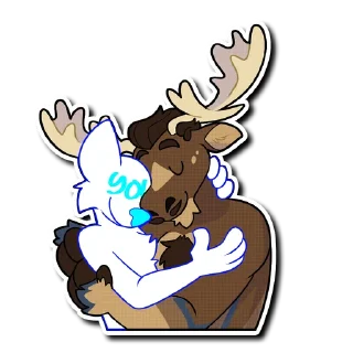 🤗 emoji Diffuse Moose Telegram sticker 6 of 51