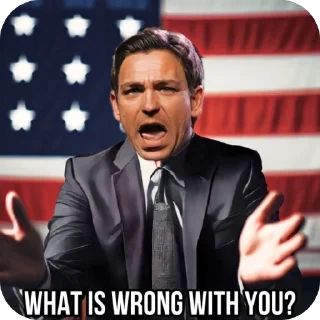 🙋‍♂️ emoji SANTIS Memes by @TheTruthCrypto : @fStikBot Telegram sticker 7 of 13