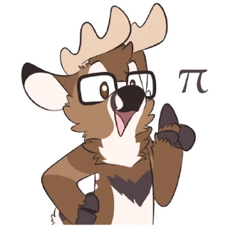 🤓 emoji Deer Stickers by Pulexart.com Telegram sticker 12 of 18