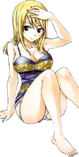 😌 emoji Lucy Heartfilia Telegram sticker 19 of 35