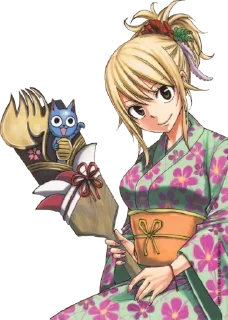 😊 emoji Lucy Heartfilia Telegram sticker 18 of 35