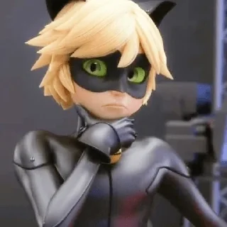 🤔 emoji cat noir hehe Telegram sticker 10 of 19