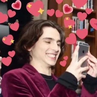 🥰 emoji the essence of timothée chalamet by @nathanist Telegram sticker 6 of 60