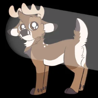 🦌 emoji Deer Stickers by Pulexart.com Telegram sticker 5 of 18