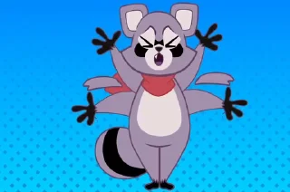 🙌 emoji Rambley Raccoon Telegram sticker 6 of 26