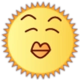 😚 emoji Sun @Wolfs_Legion Telegram sticker 13 of 25