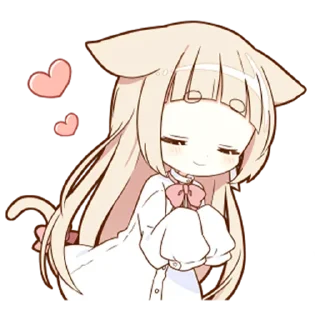 🥰 emoji Милашка тян @nyasticks (补档) Telegram sticker 24 of 36