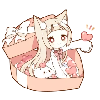 😘 emoji Милашка тян @nyasticks (补档) Telegram sticker 22 of 36