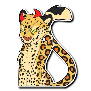 😈 emoji Leopard Telegram sticker 7 of 30