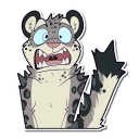 😱 emoji Snow Leopard Telegram sticker 13 of 119