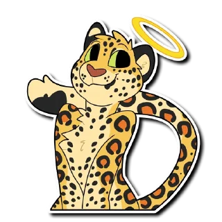 😇 emoji Leopard Telegram sticker 6 of 30