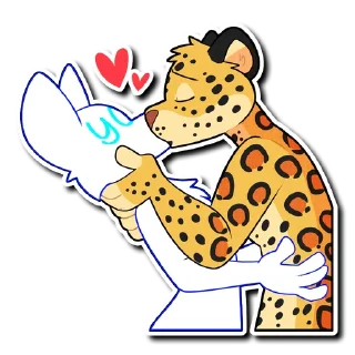 😘 emoji Leopard Telegram sticker 24 of 30