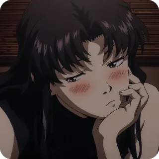 😒 emoji Evangelion ‣ @animestickersii @pinterest_to_stickerbot Telegram sticker 14 of 90