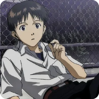 😧 emoji Evangelion ‣ @animestickersii @pinterest_to_stickerbot Telegram sticker 22 of 90