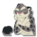😐 emoji Snow Leopard (round 2!) Telegram sticker 7 of 120