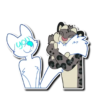 🤗 emoji Snow Leopard (round 3!) Telegram sticker 10 of 113