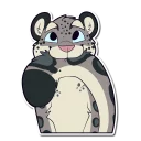😺 emoji Snow Leopard Telegram sticker 5 of 119