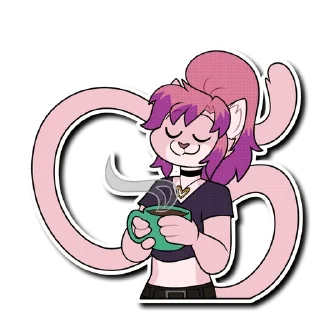 ☕️ emoji Janie Bean Telegram sticker 7 of 11
