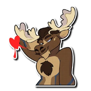 ❤️ emoji Diffuse Moose Telegram sticker 20 of 51