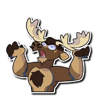 😲 emoji Diffuse Moose Telegram sticker 17 of 51
