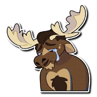 😢 emoji Diffuse Moose Telegram sticker 18 of 51