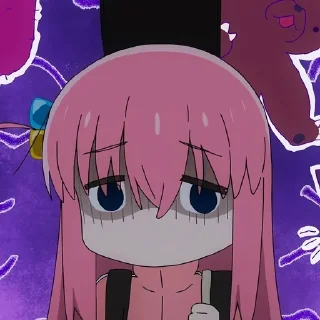 😓 emoji ::: Bocchi The Rock ::: Telegram sticker 24 of 95