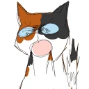 😱 emoji WarriorCats art: Drawmachine Telegram sticker 19 of 59