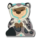 😊 emoji Snow Leopard (round 2!) Telegram sticker 6 of 120