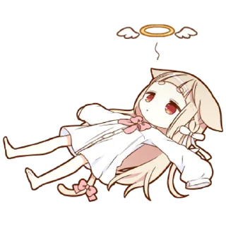 😇 emoji Милашка тян @nyasticks (补档) Telegram sticker 7 of 36