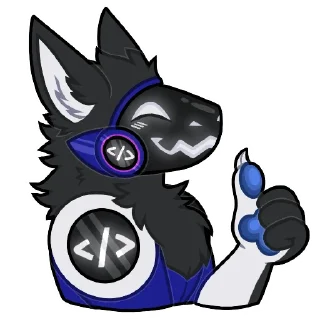 👍 emoji Shade Protogen Telegram sticker 7 of 23