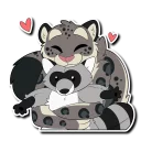 🤗 emoji Snow Leopard (round 2!) Telegram sticker 23 of 120