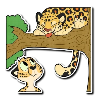 😛 emoji Leopard Telegram sticker 10 of 30
