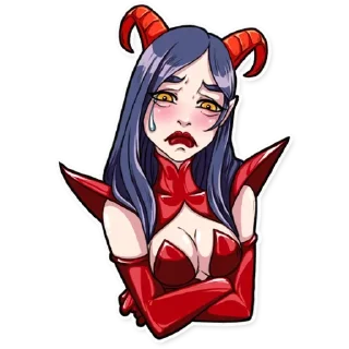 😈 emoji Miss Devil Telegram sticker 8 of 26