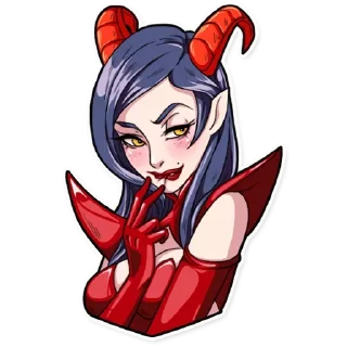 😈 emoji Miss Devil Telegram sticker 15 of 26
