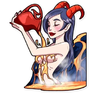 😈 emoji Miss Devil Telegram sticker 12 of 26