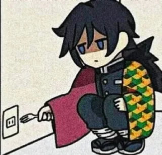 ☹ emoji Giyu tomioka Telegram sticker 6 of 10