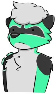 😐 emoji WinterTheRaccoon🦝 Telegram sticker 11 of 13
