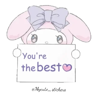 🐰 emoji My Melody pastel @Mycute_stickers Telegram sticker 16 of 25