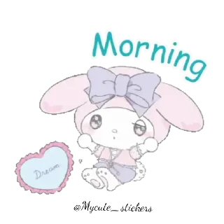🐰 emoji My Melody pastel @Mycute_stickers Telegram sticker 7 of 25