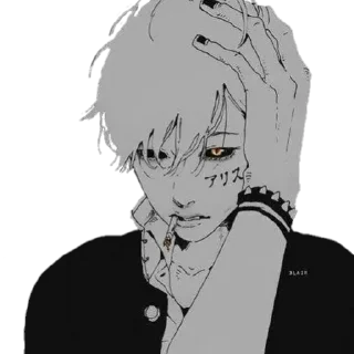 🌟 emoji Dark Anime Boys [@VoidStickers] Telegram sticker 17 of 87