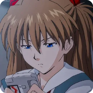 🙁 emoji Evangelion ‣ @animestickersii @pinterest_to_stickerbot Telegram sticker 8 of 90