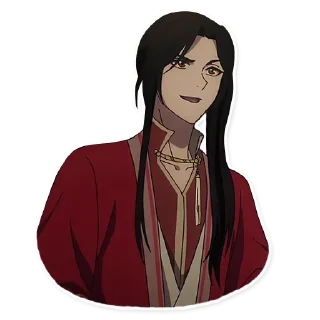 😏 emoji Hua Cheng @YaoiAnimesBR Telegram sticker 3 of 51