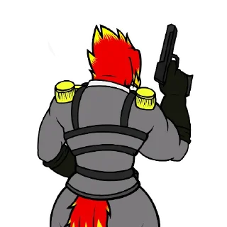 🔫 emoji Marcus Firestorm Telegram sticker 7 of 14